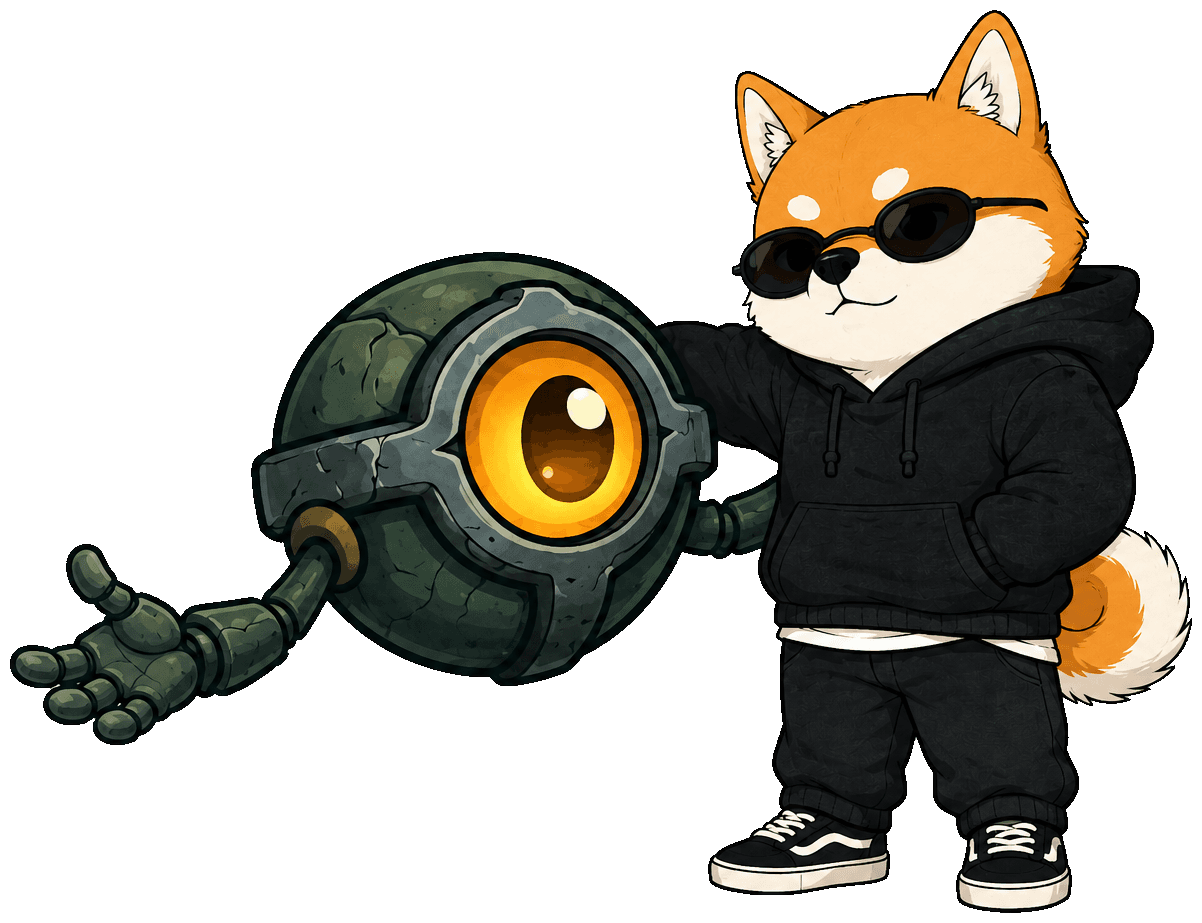 The Marble Digital mascot with a watchful eye, the DotaMirror product mascot