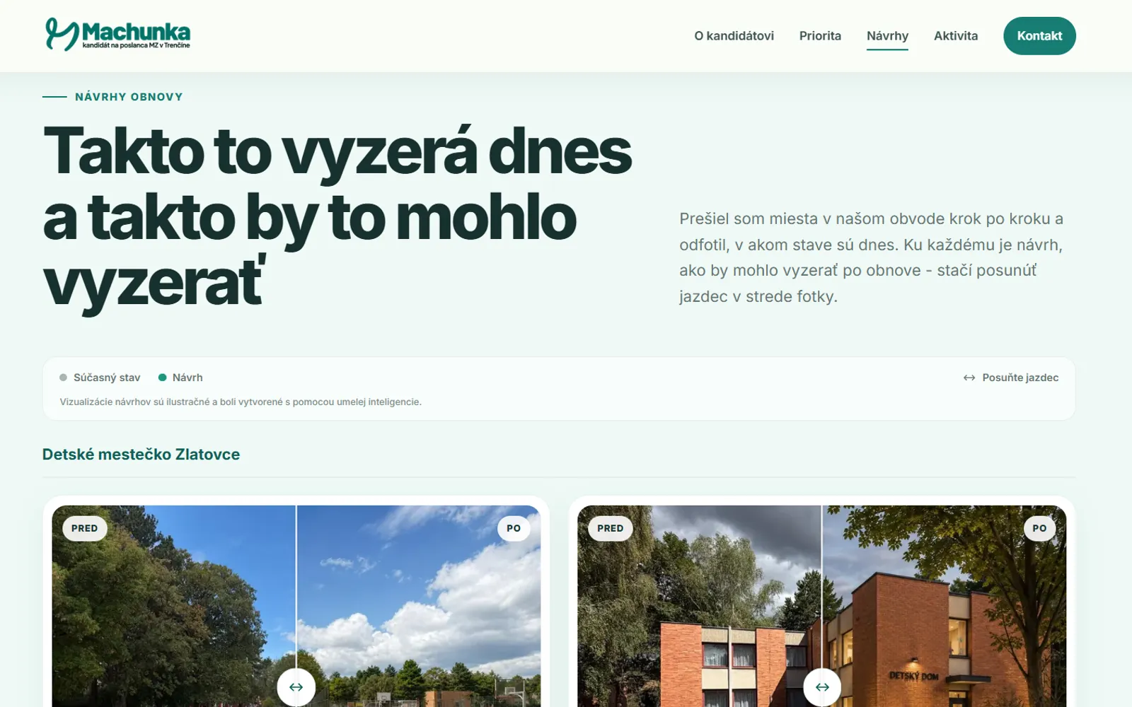 Preview of the chcemezmenu.sk website